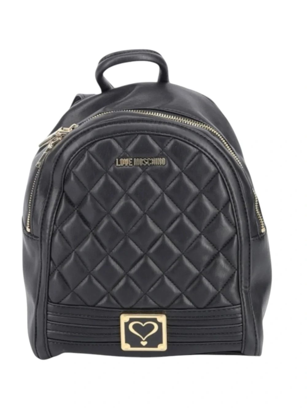 new Love Moschino ❤︎︎ Quilted Logo Hardware Backpack ❤︎︎ Black Gold Hardware ❤︎︎
